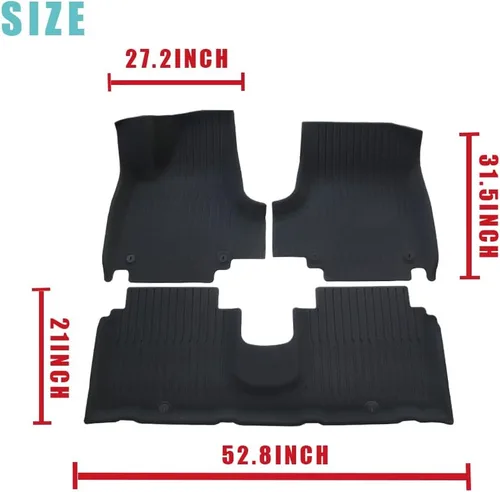 Vista 5 de BestEvMod Alfombrillas para Ioniq5 para todo tipo de clima, XPE, antialtas temperaturas, primera y segunda fila, compatibles con Hyundai Ioniq 5