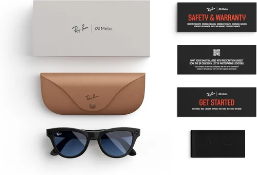 Vista 7 de Meta Ray-Ban Glasses, Skyler Negro brillante/azul cerúleo