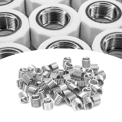 Vista 6 de Juego de 50 piezas de inserción de rosca de alambre, acero inoxidable 304 NPT UNC 1/4 pulgadas‑20 x 1-3D Tornillos Surtido de Manguitos de Tipo