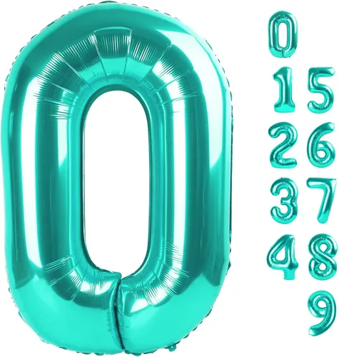 Vista 425 de Globos con números de 40 pulgadas, color negro, para decoraciones de cumpleaños de 10 a 100 años Jumbo 40In & Vibrant Color, With Hanging Holes