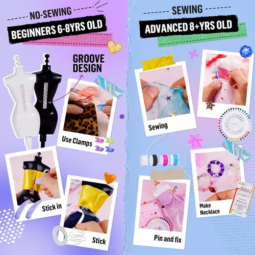Vista 4 de Kits de diseño de moda para niñas con 6 maniquíes, más de 800 kits