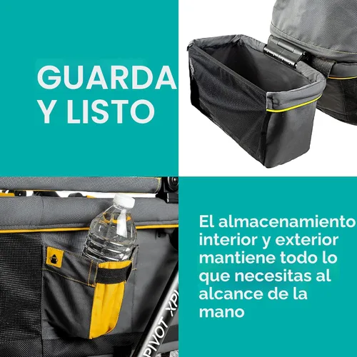 Vista 7 de Evenflo Pivot Xplore Cochecito estilo carrito todoterreno (Gris Aventurero)