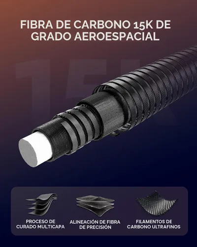 Vista 5 de KONLLEN 2.0 Carbon Fiber Pool Cue, Low Deflection Billiard Stick 015 AK-10YF 2.0 set-negro