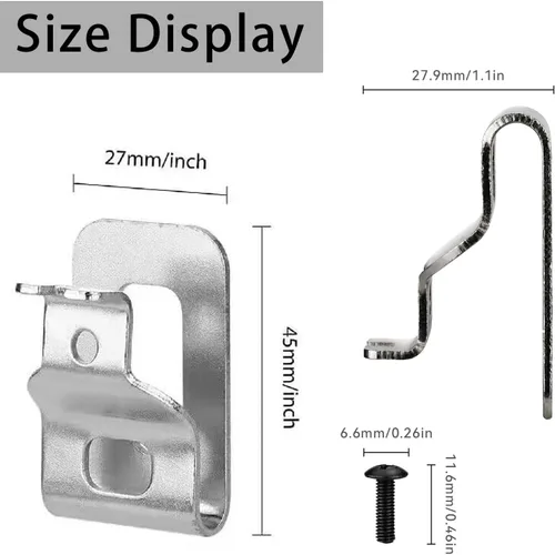 Vista 2 de Clips de cinturón para Dewalt, kit de gancho de repuesto para herramientas de taladro, compatible con Dewalt N268241 para herramientas eléctricas
