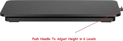 Vista 3 de Mount Plus KBT10 - Soporte ultradelgado para laptop, teclado y mouse de 24 pulgadas, elevador ajustable para escritorios de pie Eleva hasta 15.6