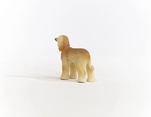 Vista 4 de Schleich Farm World, animales de juguete para perros lindos y realistas para niños y niñas, figura de perro sabueso afgano, a partir de 3 años