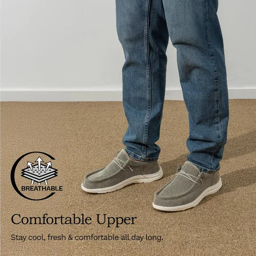 Vista 5 de Bruno Marc Mocasines casuales con soporte de arco para hombre Caqui
