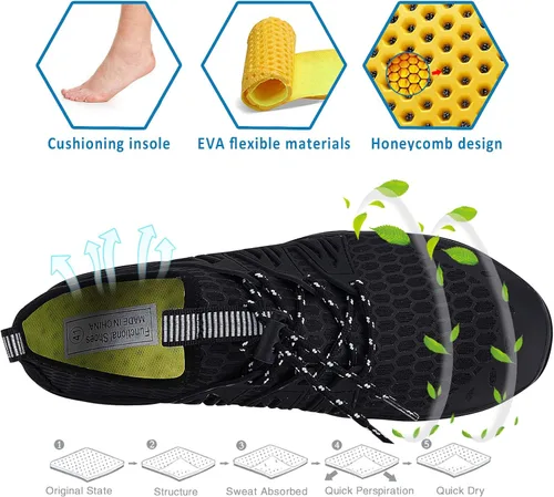 Vista 4 de Wyhan - Zapatos de agua para hombre y mujer, secado rápido, calcetines acuáticos, zapatos de buceo para playa, natación, surf, piscina, yoga
