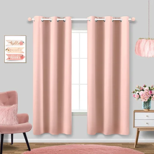 Vista 237 de KOUFALL Cortinas de Baño Aqua para Ventana, Juego de 2 Paneles Decoración Costera Cortinas Cortas Opacas para Ventana Pequeña de Cocina Puerta