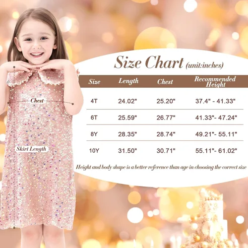 Vista 5 de Vestido de lentejuelas brillantes para niñas, vestidos de fiesta de princesa para niñas pequeñas, traje de cumpleaños, vestidos para ocasiones