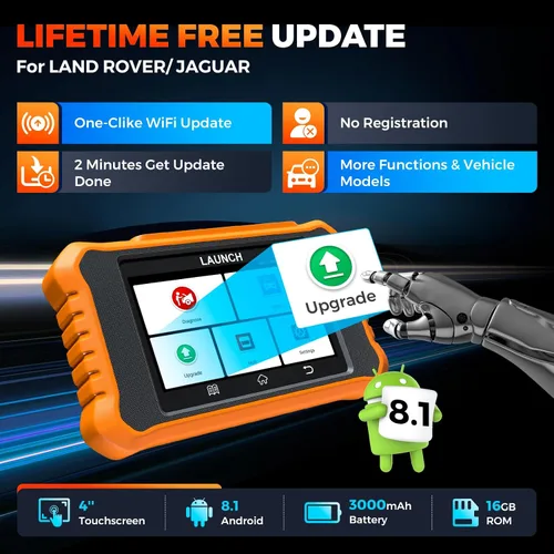 Vista 7 de LAUNCH Creader Elite V2.0 para escáner Land Rover Jaguar OBD2, herramienta de diagnóstico de sistemas completos bidireccionales, todos los servicios