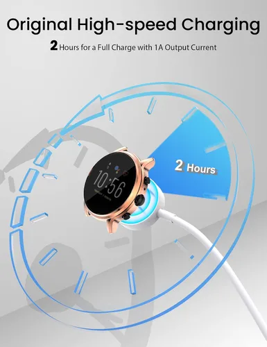 Vista 3 de Sinoacc Paquete de 2 cargadores para Fossil Gen 6/5/5E/4 Smartwatch Cable de carga para Emporio Armani/Skagen Falster 2/Misfit Vapor 2/Diesel Guard