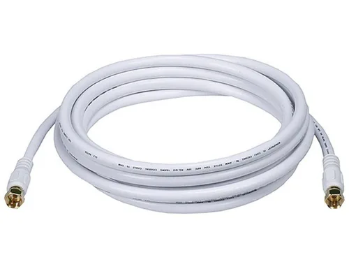 Vista 13 de Monoprice RG6 Quad Shield CL2 - Cable coaxial con conector tipo F para televisión, 1.5 pies
