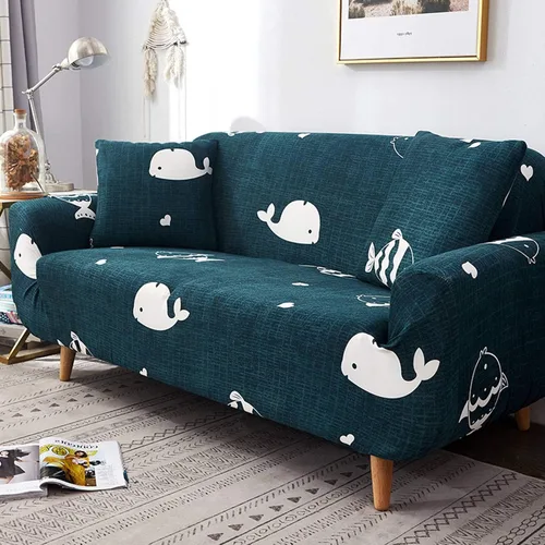 Vista 18 de IMYOGI Funda de sofá de alta elasticidad estampada, funda de elastano elástica para sofá de esquina, lavable para 3 cojines, protector de muebles
