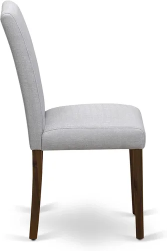 Vista 9 de East West Furniture ANAB3-AWA-05 - Juego de mesa de comedor moderno de 3 piezas, incluye una mesa de cocina redonda con pedestal y 2 sillas