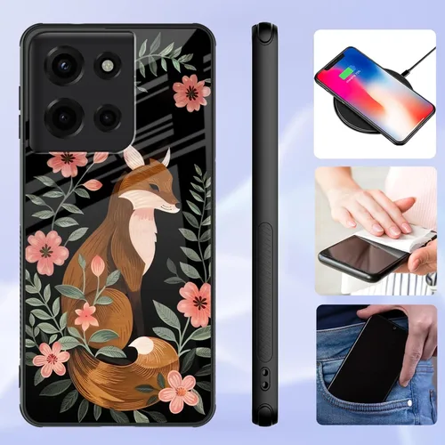 Vista 342 de Funda para Motorola Moto Edge 2022, cubierta trasera de vidrio templado con protector de pantalla, funda protectora a prueba de golpes para Motorola