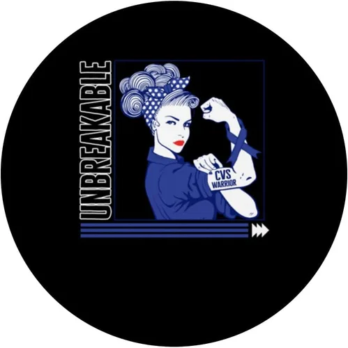Vista 3 de Síndrome de vómito cíclico CVS Warrior Cinta azul irrompible PopSockets PopGrip intercambiable