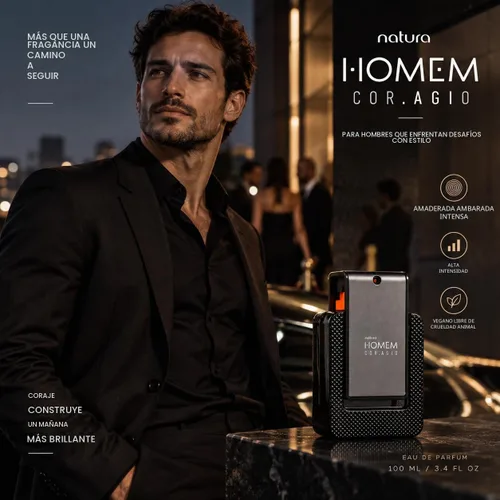 Vista 4 de natura Homem Cor Agio Deo Eau de Parfum 3.4 fl oz