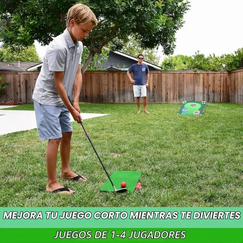 Vista 2 de GoSports BattleChip Backyard Golf Cornhole Games – Includes Targets, Chipping Mats, Foam Golf Balls, Scorecard and Carry Case