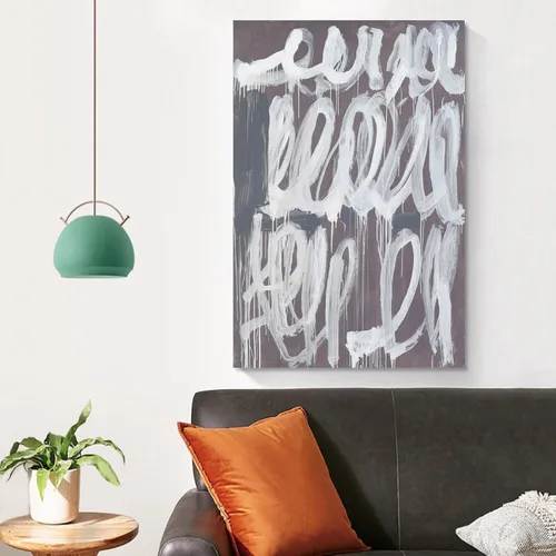 Vista 4 de WANSHI Cy Twombly sin título (9) Lienzo grande impresión de pinturas famosas para oficina y hogar, arte decorativo para pared, póster de pintura