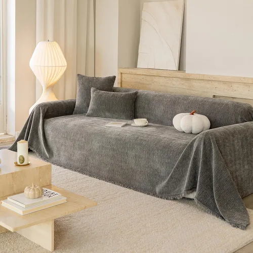 Vista 16 de DREAMINGO Fundas de sofá biplaza para sofá de 2 plazas, manta jacquard moderna y minimalista protectora de muebles para mascotas, lavable, funda