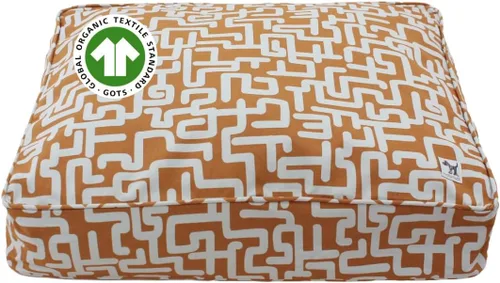 Vista 28 de Molly Mutt Pequeña Funda para Cama de Perro, Amarillo por la Mañana, Verde Oliva y Azul Claro