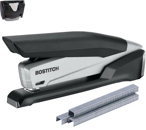 Vista 9 de Bostitch Office Executive - Engrapadora 3 en 1, incluye 210 grapas y removedor de grapas integrado, grapado con un dedo, sin esfuerzo, capacidad