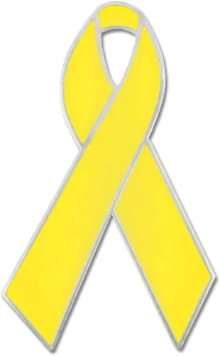 Vista 49 de PinMart Awareness - Pin de solapa esmaltado – Pin de cinta chapado en níquel y oro – Cinta de prevención y conciencia – Broche de joyería con parte