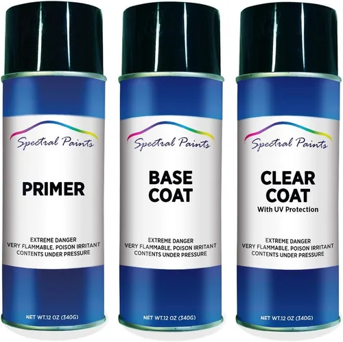 Vista 4 de Spectral Paints Compatible/reemplazo para Volkswagen 5X Neptune Metallic Aerosol Imprimación y pintura en aerosol de retoque