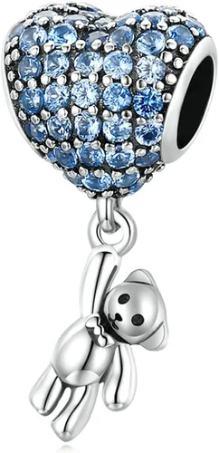 Vista 44 de Abalorios de plata de ley para pulseras, collares, familia para siempre, circonita cúbica, regalo de joyería para mujeres