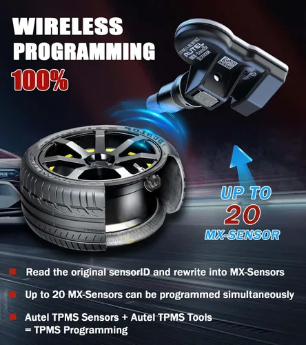 Vista 3 de Autel Sensor TPMS 20pcs Mental Programmable MX Sensor OE-Level para 315MHz 433MHz Trabajo de presión de neumáticos con TS408 TS508 TS601 TS608