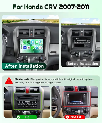 Vista 2 de [2G+64G] Estéreo de coche Android 15 para Honda CRV 2007-2011