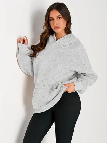 Vista 2 de EFAN Sudaderas de manga larga con capucha para mujer, holgadas, con forro de polar, con bolsillos, para invierno y otoño, estilo Y2K de los 2000