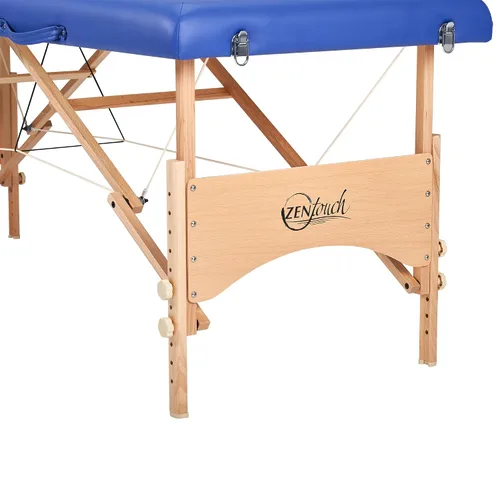 Vista 4 de Master Zen-Touch Brady - Mesa de masaje portátil ligera, cama de belleza, tatuaje, spa, salón de belleza, cama facial exuberante, color azul cielo