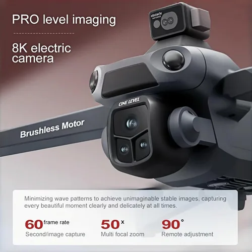 Vista 4 de Drone GPS con cámara 8K para adultos, evita obstáculos, controlador de pantalla grande 5G, sígueme, 3 baterías 75 minutos de tiempo de vuelo, zoom