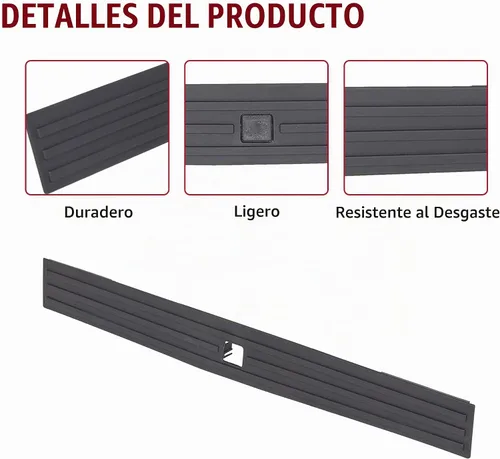 Vista 6 de HECASA Almohadilla Flexible Central para Escalón de Compuerta Trasera con Moldura de Acabado y Botón de Liberación Compatible con 2015 2016 2017