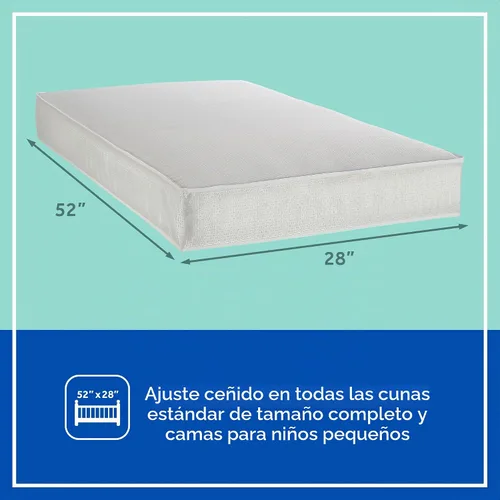 Vista 2 de Sealy Baby Colchón híbrido acogedor y transpirable para cuna, certificado GREENGUARD Gold, fabricado en Estados Unidos, espuma refrescante, 2