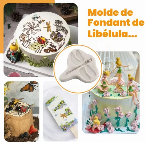 Vista 4 de Sijiangmold Juego de 4 moldes de silicona para fondant de chocolate con Estilo a