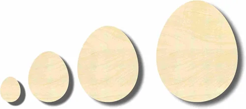 Vista 4 de Huevos de Pascua artesanales de madera sin terminar hasta 46 pulgadas DIY 3 pulgadas/1/2 pulgadas