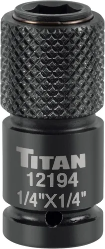 Vista 6 de Titan 12039 Adaptador de cambio rápido de 1/2" de accionamiento a 1/4" hexagonal