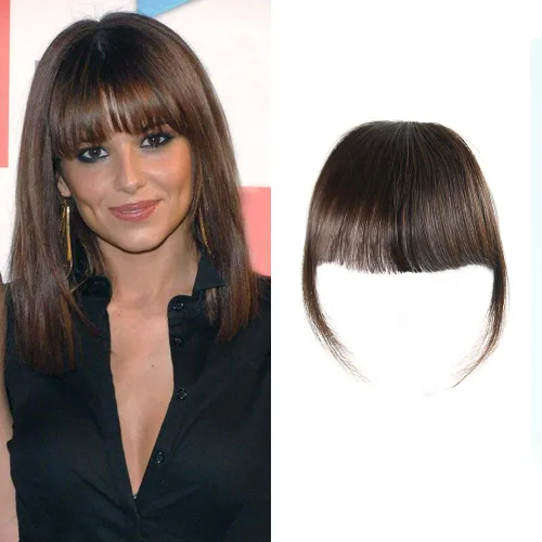 Vista 11 de Shinon – Flequillo con clip de cabello humano; extensión de cabello, fleco