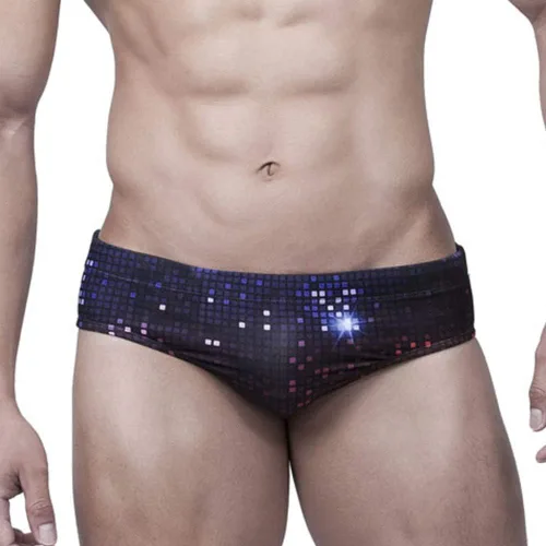 Vista 2 de UXH Traje de baño para hombre, con relleno, sexy, para natación, playa, surf, natación, traje de baño