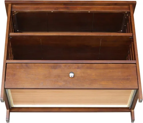 Vista 7 de Mueble esquinero Mission de madera maciza/soporte para TV, color espresso