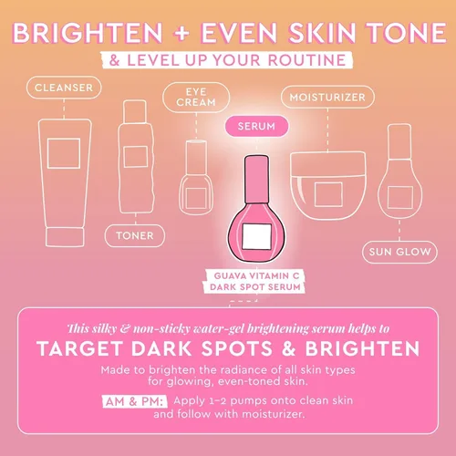 Vista 6 de Glow Recipe Suero de vitamina C de tamaño viaje de guayaba – Hidratante, iluminador y vegano coreano cuidado de la piel suero facial para manchas