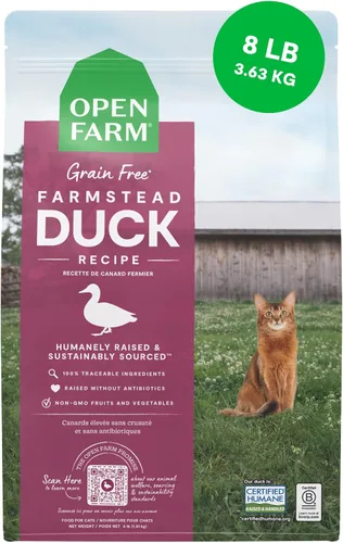 Vista 14 de Open Farm, Alimento seco para gatos sin granos, croquetas altas