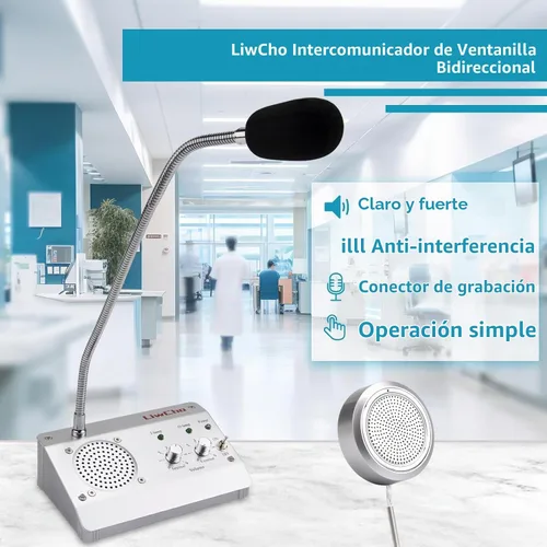 Vista 2 de Sistema de intercomunicación de ventana de doble vía,Altavoz de alta potencia,Altavoz de micrófono para ventana de cajero, Interfono bidireccional