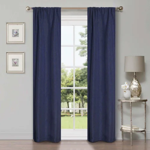 Vista 38 de Superior Cortinas semiopacas, diseño clásico de lino, 26 x 84 pulgadas, cabecera con bolsillo para barra, cortinas de bloqueo solar y oscurecimiento