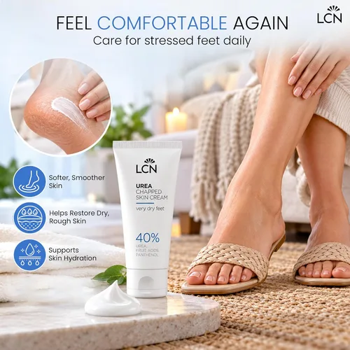 Vista 7 de LCN Crema de piel agrietada de urea 40% para piel gruesa con callos 1.7 fl oz