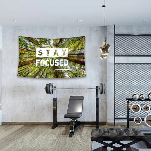 Vista 4 de Bandera inspiradora con citas motivacionales, tapiz decorativo de pared de 3 x 5 pies, dormitorio universitario, gimnasio, oficina, decoración
