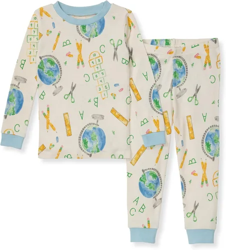 Vista 31 de Burt's Bees Baby Conjunto de Pijama de 2 Piezas para Niños con Camiseta de Manga Larga y Pantalones de Algodón Orgánico Guitarra acústica.